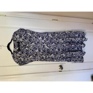 Madewell cap sleeve prairie style purple floral dress Size Small